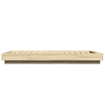 vidaXL Πλαίσιο Κρεβατιού Sonoma Δρυς 90x200 εκ. Επεξεργασμένο Ξύλο