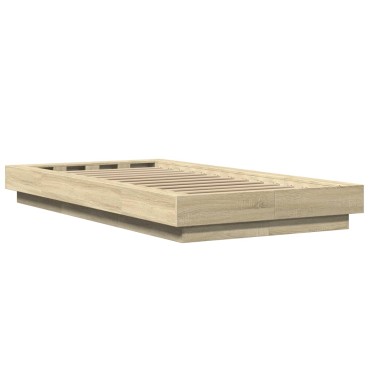 vidaXL Πλαίσιο Κρεβατιού Sonoma Δρυς 90x200 εκ. Επεξεργασμένο Ξύλο