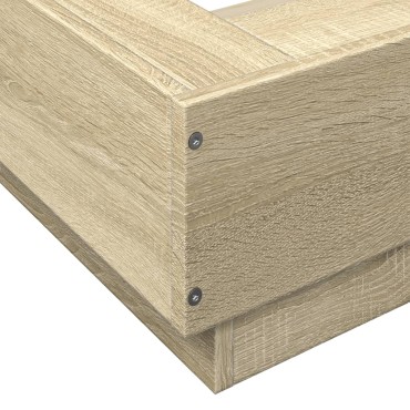 vidaXL Πλαίσιο Κρεβατιού Sonoma Δρυς 90x200 εκ. Επεξεργασμένο Ξύλο