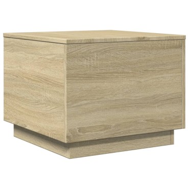 vidaXL Τραπεζάκι Σαλονιού με LED Sonoma Δρυς 50x50x40cm 1 τεμ.