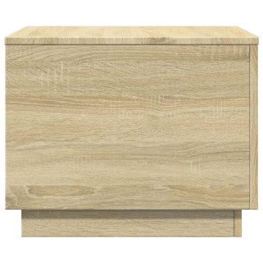 vidaXL Τραπεζάκι Σαλονιού με LED Sonoma Δρυς 50x50x40cm 1 τεμ.