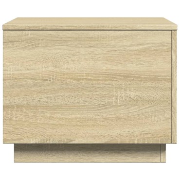 vidaXL Τραπεζάκι Σαλονιού με LED Sonoma Δρυς 50x50x40cm 1 τεμ.