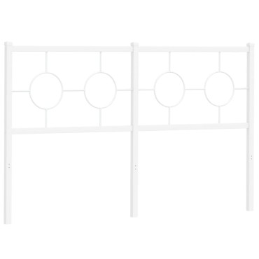 vidaXL Κεφαλάρι Λευκό Μεταλλικό 142x3x91cm 1 τεμ.