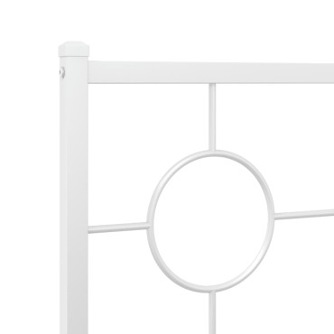 vidaXL Κεφαλάρι Λευκό Μεταλλικό 112x3x91cm 1 τεμ.