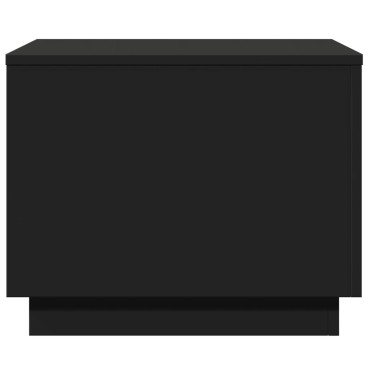 vidaXL Τραπεζάκι Σαλονιού με LED Μαύρο 50x50x40cm 1 τεμ.