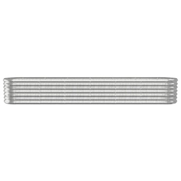 vidaXL Ζαρντινιέρα Ασημί 260x40x36 εκ. Ατσάλι με Ηλεκτρ. Βαφή Πούδρας