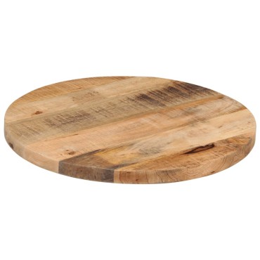 vidaXL Επιφάνεια Τραπεζιού Στρογγυλή 40x2,5cm Μασίφ Ακατ. Ξύλο Μάνγκο 1 τεμ.