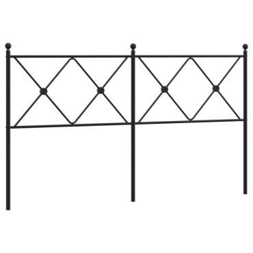 vidaXL Κεφαλάρι Μαύρο Μεταλλικό 156x3x90,5cm 1 τεμ.
