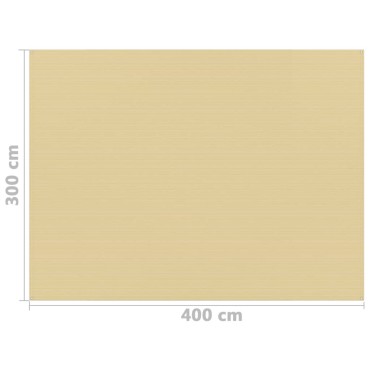 vidaXL Χαλί Σκηνής Μπεζ 300 x 400 εκ.