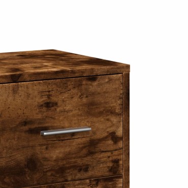 vidaXL Βοηθητικά Ντουλάπια 2 τεμ. Καπνιστή Δρυς 60x31x84cm Επεξ. Ξύλο