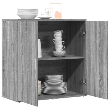 vidaXL Μπουφές Γκρι Sonoma 79x38x80cm από Επεξεργασμένο Ξύλο 1 τεμ.