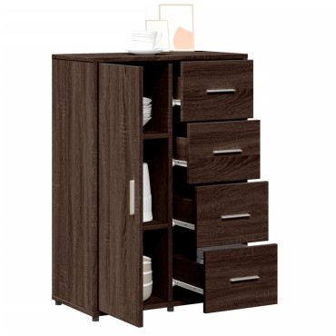 vidaXL Βοηθητικά Ντουλάπια 2 τεμ. Καφέ Δρυς 60x31x84cm Επεξ. Ξύλο