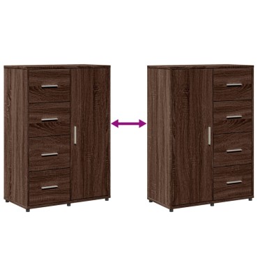 vidaXL Βοηθητικά Ντουλάπια 2 τεμ. Καφέ Δρυς 60x31x84cm Επεξ. Ξύλο