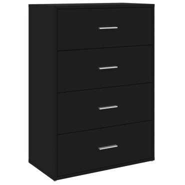 vidaXL Βοηθητικά Ντουλάπια 2 τεμ. Μαύρη 60x31x84cm Επεξεργ. Ξύλο