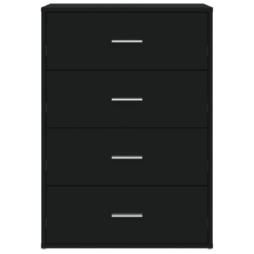 vidaXL Βοηθητικά Ντουλάπια 2 τεμ. Μαύρη 60x31x84cm Επεξεργ. Ξύλο