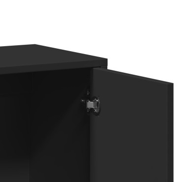 vidaXL Βοηθητικά Ντουλάπια 2 τεμ. Μαύρο 60x31x70cm Επεξεργ. Ξύλο