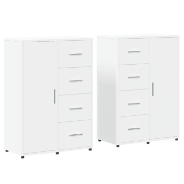 vidaXL Βοηθητικά Ντουλάπια 2 τεμ. Λευκό 60x31x84cm Επεξεργ. Ξύλο