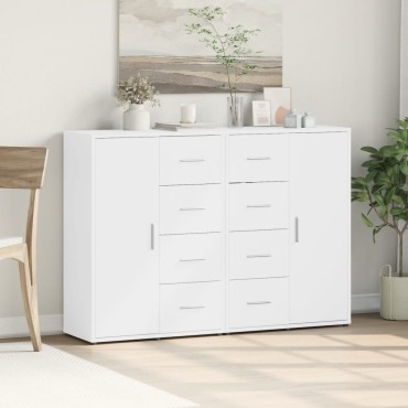 vidaXL Βοηθητικά Ντουλάπια 2 τεμ. Λευκό 60x31x84cm Επεξεργ. Ξύλο