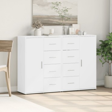 vidaXL Βοηθητικά Ντουλάπια 2 τεμ. Λευκό 60x31x84cm Επεξεργ. Ξύλο
