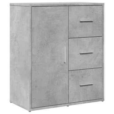 vidaXL Βοηθητικά Ντουλάπια 2 τεμ. Γκρι Σκυρ. 60x31x70cm Επεξεργ. Ξύλο