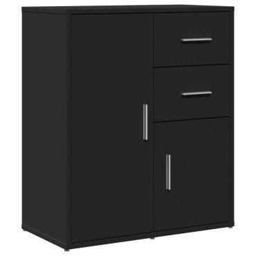 vidaXL Βοηθητικά Ντουλάπια 2 τεμ. Μαύρο 60x31x70cm Επεξεργ. Ξύλο