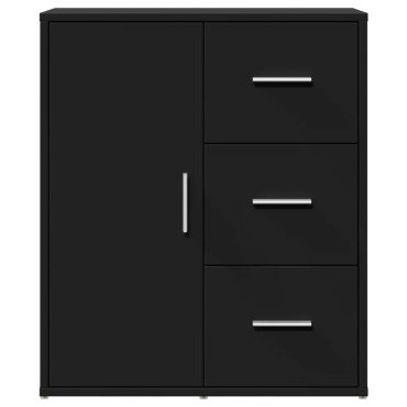 vidaXL Βοηθητικά Ντουλάπια 2 τεμ. Μαύρο 60x31x70cm Επεξεργ. Ξύλο