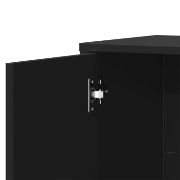 vidaXL Βοηθητικά Ντουλάπια 2 τεμ. Μαύρο 60x31x70cm Επεξεργ. Ξύλο