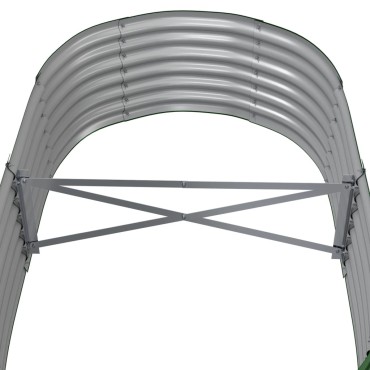 vidaXL Ζαρντινιέρα Πράσινη 152x80x36 εκ Ατσάλι με Ηλεκτρ. Βαφή Πούδρας