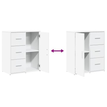vidaXL Βοηθητικά Ντουλάπια 2 τεμ. Λευκά 60x31x70cm Επεξεργ. Ξύλο