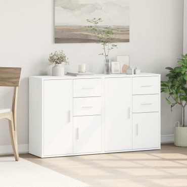 vidaXL Βοηθητικά Ντουλάπια 2 τεμ. Λευκά 60x31x70cm Επεξεργ. Ξύλο