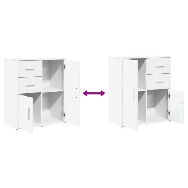 vidaXL Βοηθητικά Ντουλάπια 2 τεμ. Λευκά 60x31x70cm Επεξεργ. Ξύλο