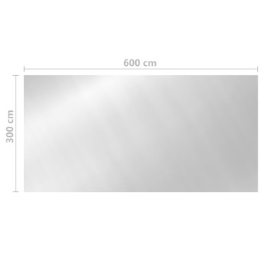 vidaXL Κάλυμμα Πισίνας Ασημί 600x300 εκ. από Πολυαιθυλένιο