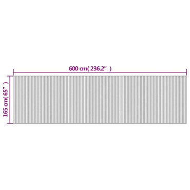 vidaXL Διαχωριστικό Δωματίου Ανοιχτό Φυσικό 165x600cm από Μπαμπού 1 τεμ.
