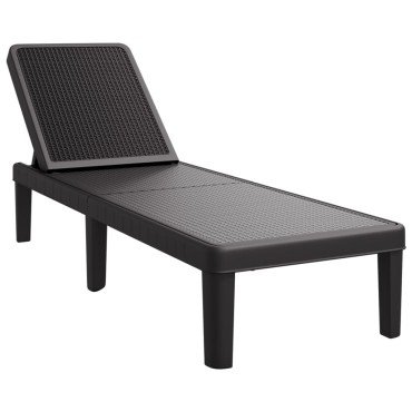vidaXL Ξαπλώστρα Ρυθμιζόμενη σε 4 Ύψη 155,5x57x28cm Πολυπροπυλένιο 1 τεμ.