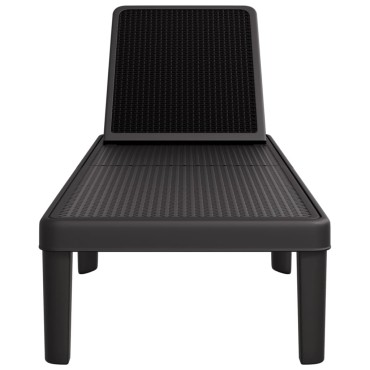 vidaXL Ξαπλώστρα Ρυθμιζόμενη σε 4 Ύψη 155,5x57x28cm Πολυπροπυλένιο 1 τεμ.