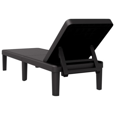 vidaXL Ξαπλώστρα Ρυθμιζόμενη σε 4 Ύψη 155,5x57x28cm Πολυπροπυλένιο 1 τεμ.