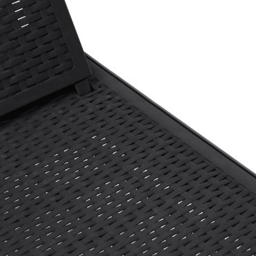 vidaXL Ξαπλώστρα Ρυθμιζόμενη σε 4 Ύψη 155,5x57x28cm Πολυπροπυλένιο 1 τεμ.
