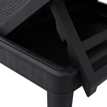 vidaXL Ξαπλώστρα Ρυθμιζόμενη σε 4 Ύψη 155,5x57x28cm Πολυπροπυλένιο 1 τεμ.