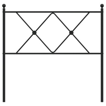 vidaXL Κεφαλάρι Μαύρο Μεταλλικό 95x3x90,5cm 1 τεμ.