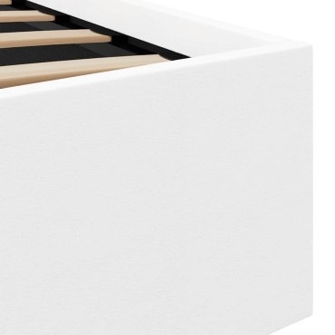 vidaXL Πλαίσιο Κρεβατιού Αποθ. Χώρο/LED Μαύρο 140x200 εκ. Δερματίνη
