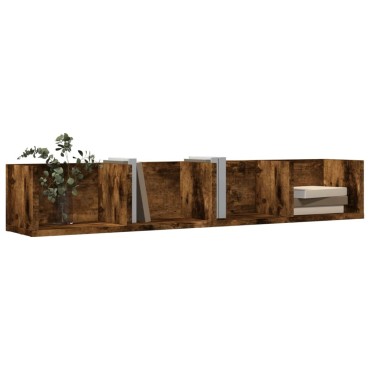 vidaXL Ντουλάπι Τοίχου Καπνιστή Δρυς 99x18x16,5cm Επεξεργασμένο Ξύλο 1 τεμ.