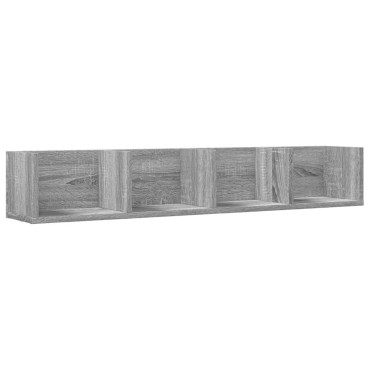 vidaXL Ντουλάπι Τοίχου Γκρι Sonoma 99x18x16,5cm Επεξεργασμένο Ξύλο 1 τεμ.