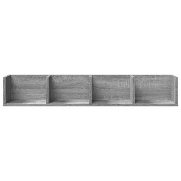 vidaXL Ντουλάπι Τοίχου Γκρι Sonoma 99x18x16,5cm Επεξεργασμένο Ξύλο 1 τεμ.