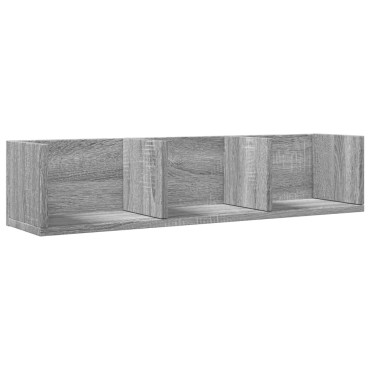 vidaXL Ντουλάπια Τοίχου Γκρι Sonoma 75x18x16,5cm Επεξ. Ξύλο 1 τεμ.