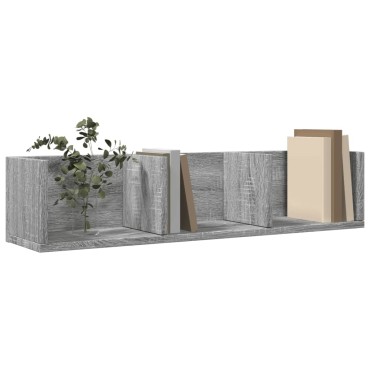 vidaXL Ντουλάπια Τοίχου Γκρι Sonoma 75x18x16,5cm Επεξ. Ξύλο 1 τεμ.