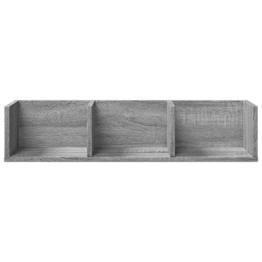 vidaXL Ντουλάπια Τοίχου Γκρι Sonoma 75x18x16,5cm Επεξ. Ξύλο 1 τεμ.