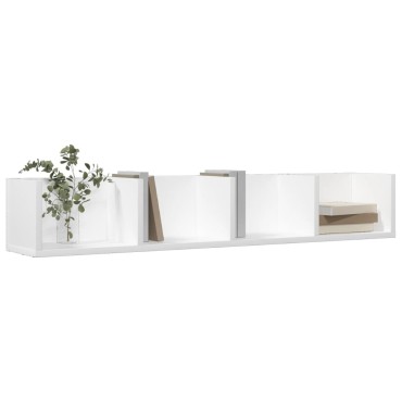 vidaXL Ντουλάπια Τοίχου 2 τεμ. Λευκά 99x18x16,5cm Επεξεργασμένο Ξύλο