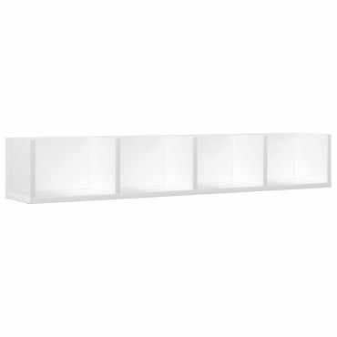 vidaXL Ντουλάπια Τοίχου 2 τεμ. Λευκά 99x18x16,5cm Επεξεργασμένο Ξύλο