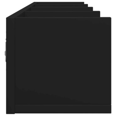 vidaXL Ντουλάπια Τοίχου 2 τεμ. Μαύρα 99x18x16,5cm Επεξεργασμένο Ξύλο