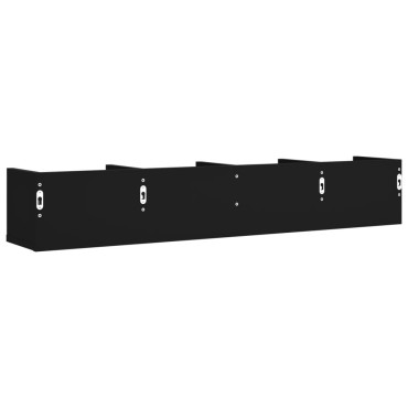 vidaXL Ντουλάπια Τοίχου 2 τεμ. Μαύρα 99x18x16,5cm Επεξεργασμένο Ξύλο